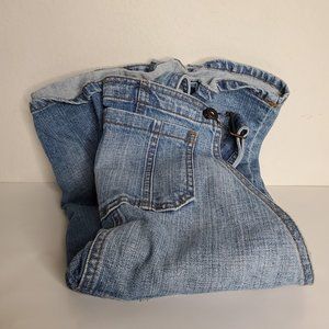 lei Ashley Ultra LowRise Overall Denim Dress Size 7